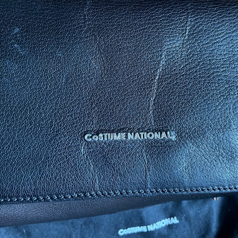 Costume national black leather purse, NEW - Picture 3 of 17